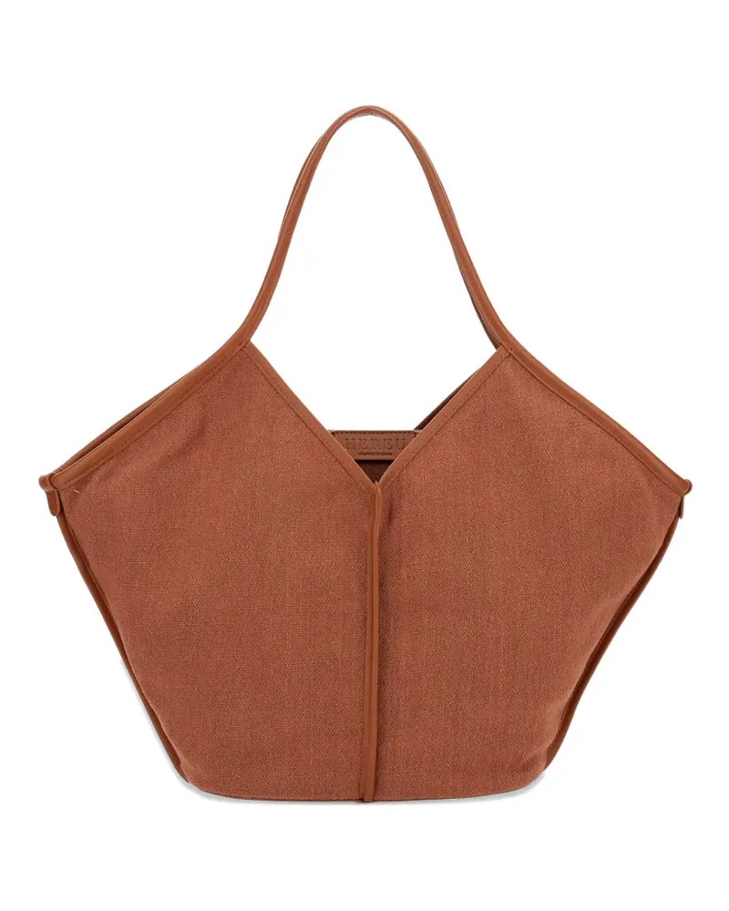 HEREU leather-trim tote bag - Braun Braun