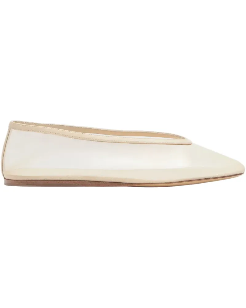 Le Monde Béryl Luna Ballerinas aus Mesh mit mandelförmiger Kappe - Nude Nude