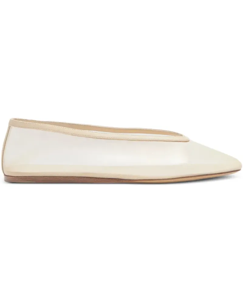 Le Monde Béryl Luna Ballerinas aus Mesh mit mandelförmiger Kappe - Nude Nude