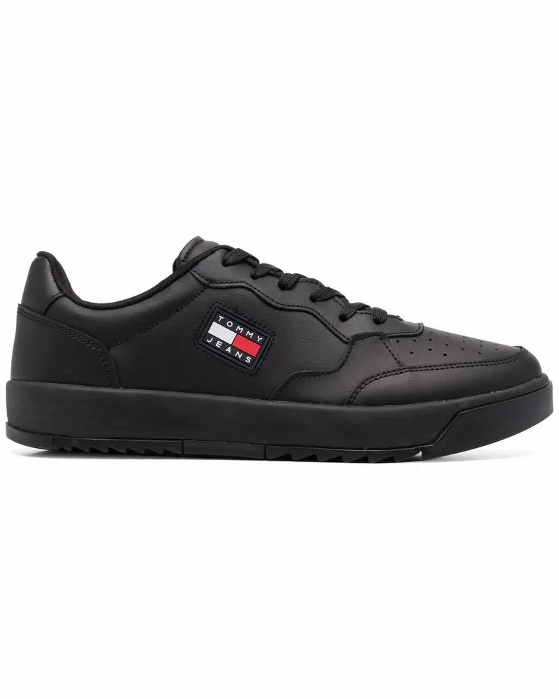 Tommy Hilfiger Sneakers mit Logo-Patch - Schwarz Schwarz