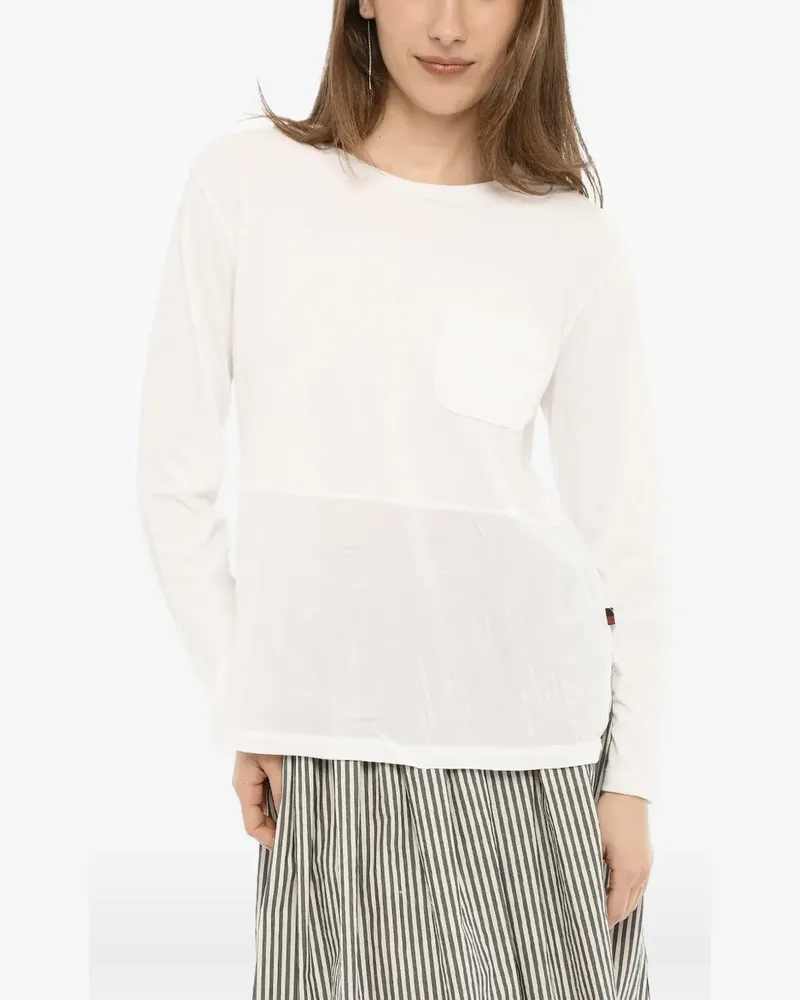 Woolrich Top mit Brusttasche - Weiß Weiß