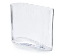 Mist Wide Vase aus Kristall - Weiß
