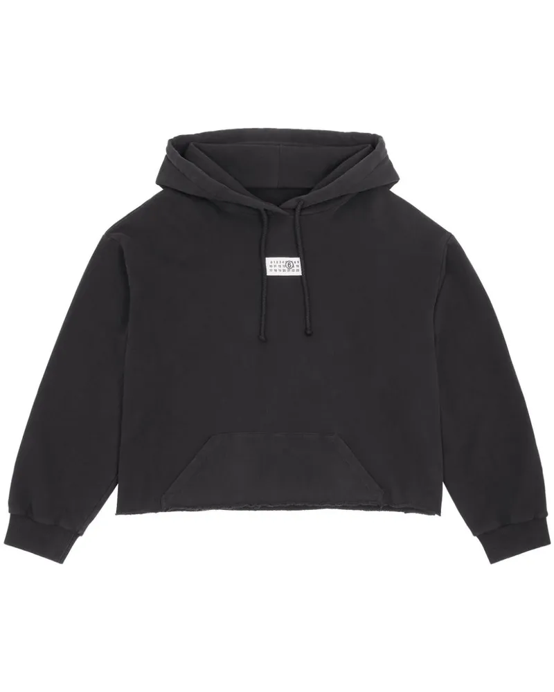 Maison Margiela Hoodie mit Nummern-Patch Blau