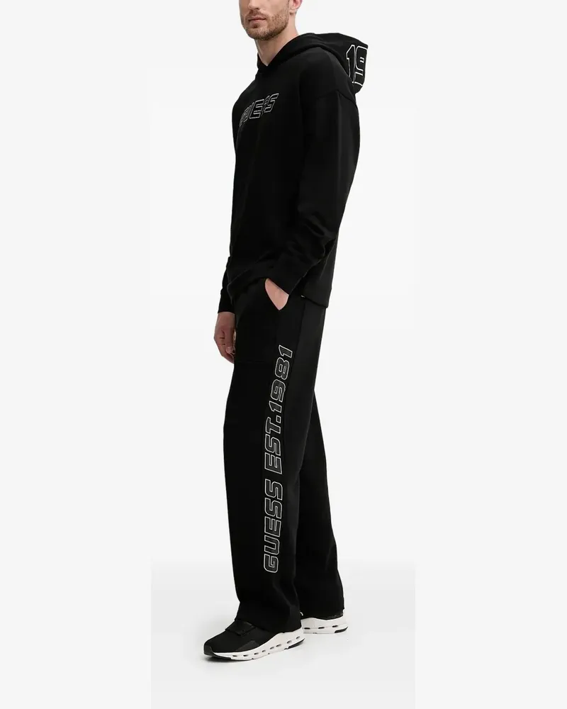Guess Hoodie mit Logo-Stickerei - Schwarz Schwarz