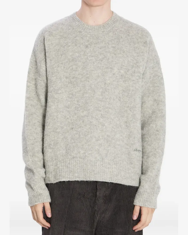 AMI Paris Gerippter Pullover - Grau Grau