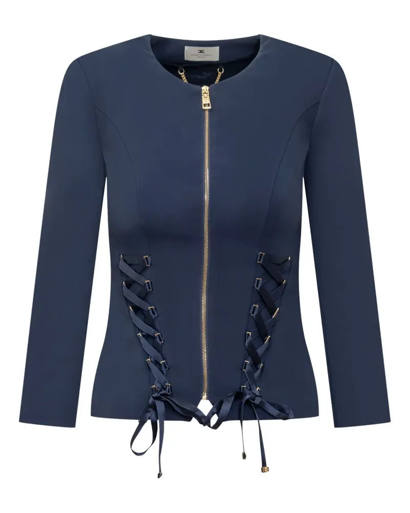 Elisabetta Franchi Jacke mit Schnürung - Blau Blau