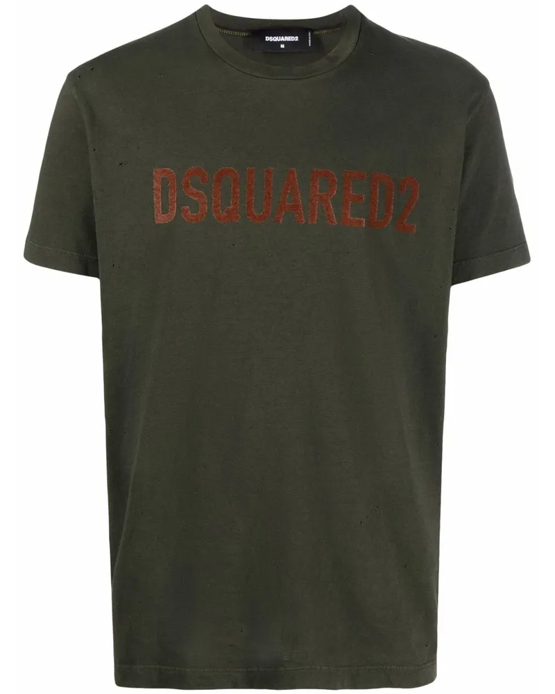Dsquared2 T-Shirt mit Logo-Print - Grün Grün