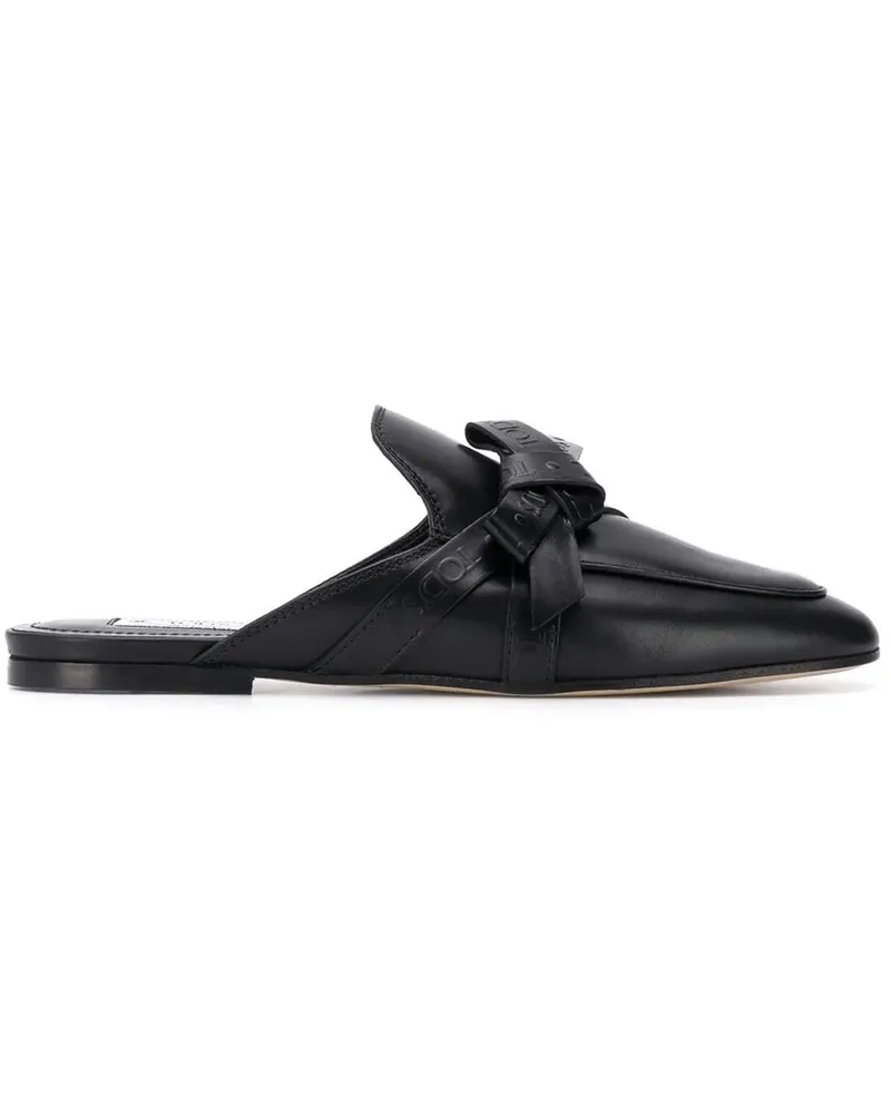 TOD'S Slipper mit Schleife - Schwarz Schwarz