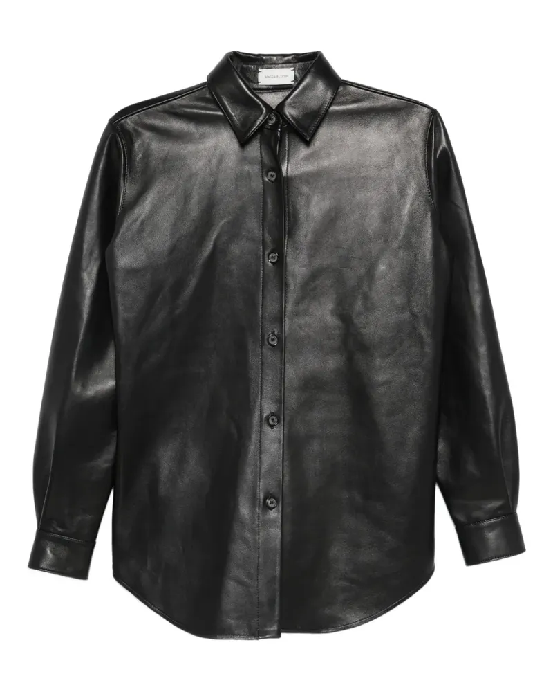 Magda Butrym leather shirt - Schwarz Schwarz