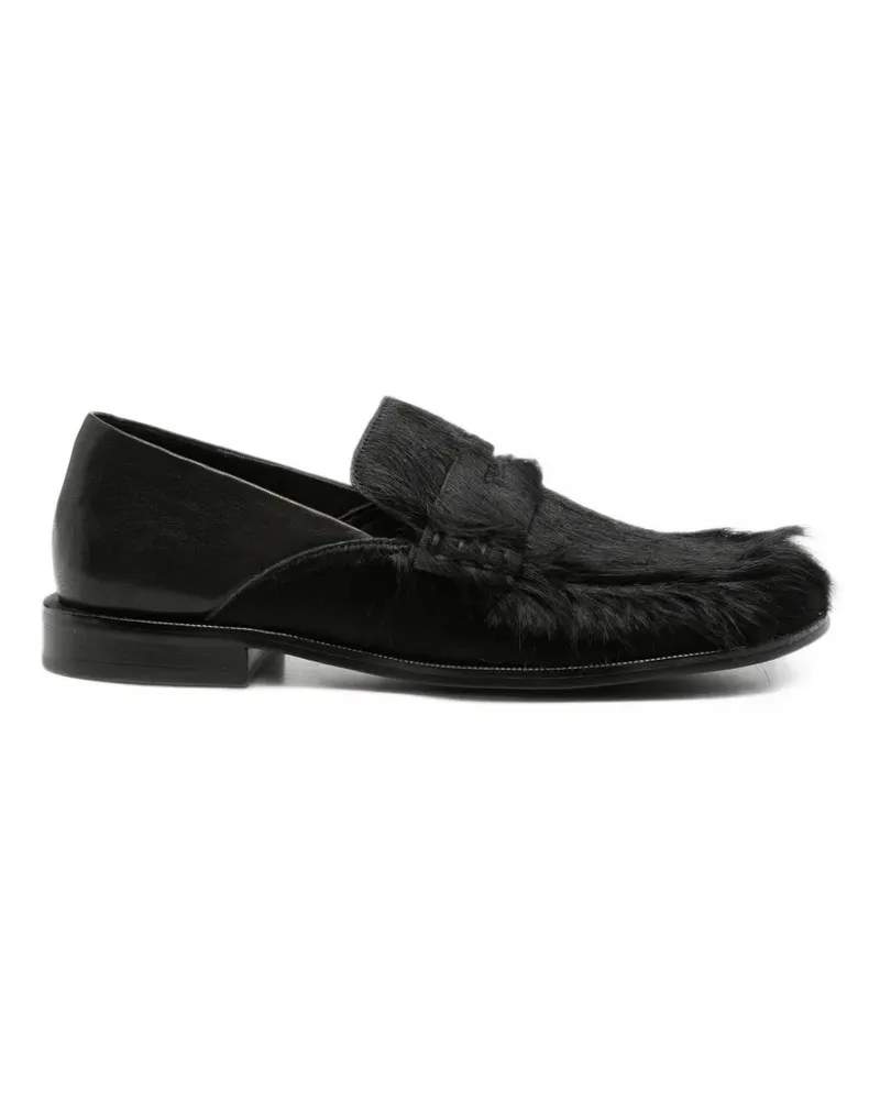 Paloma Barceló pony-hair panelled loafers - Schwarz Schwarz