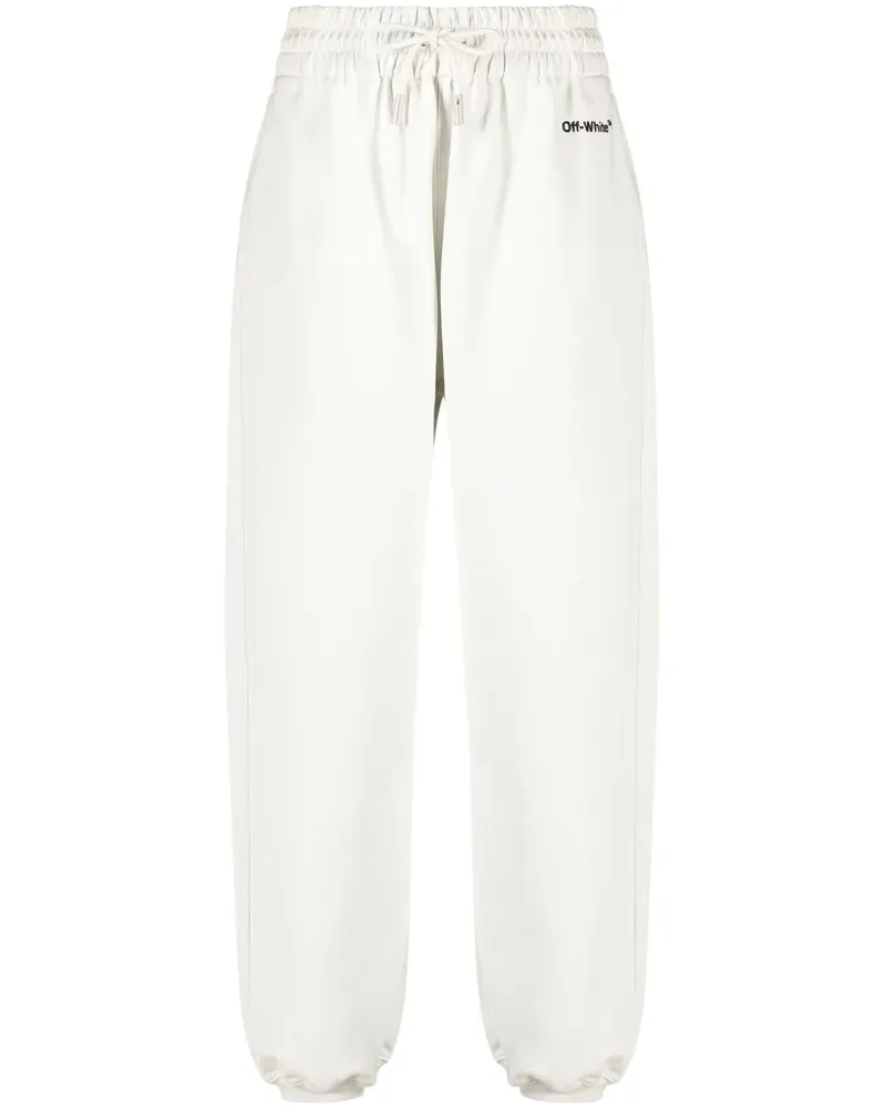 OFF-WHITE Jogginghose mit Logo-Stickerei - Weiß Weiß