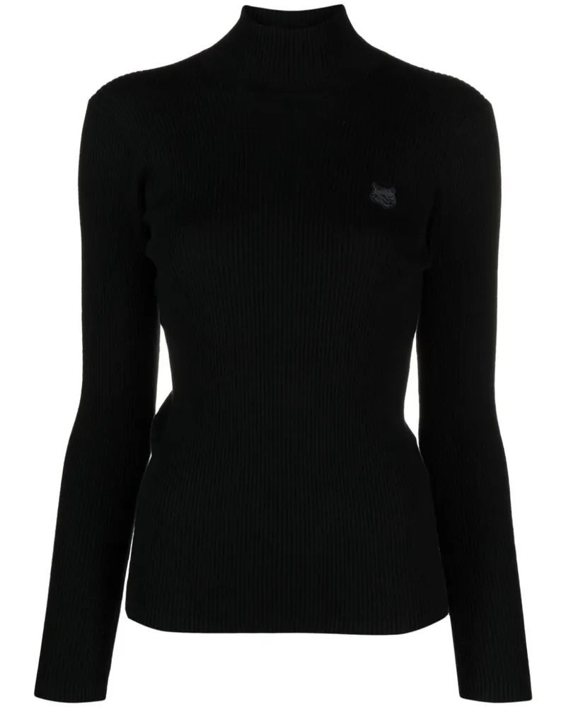 Kitsuné Pullover mit Stehkragen - Schwarz Schwarz