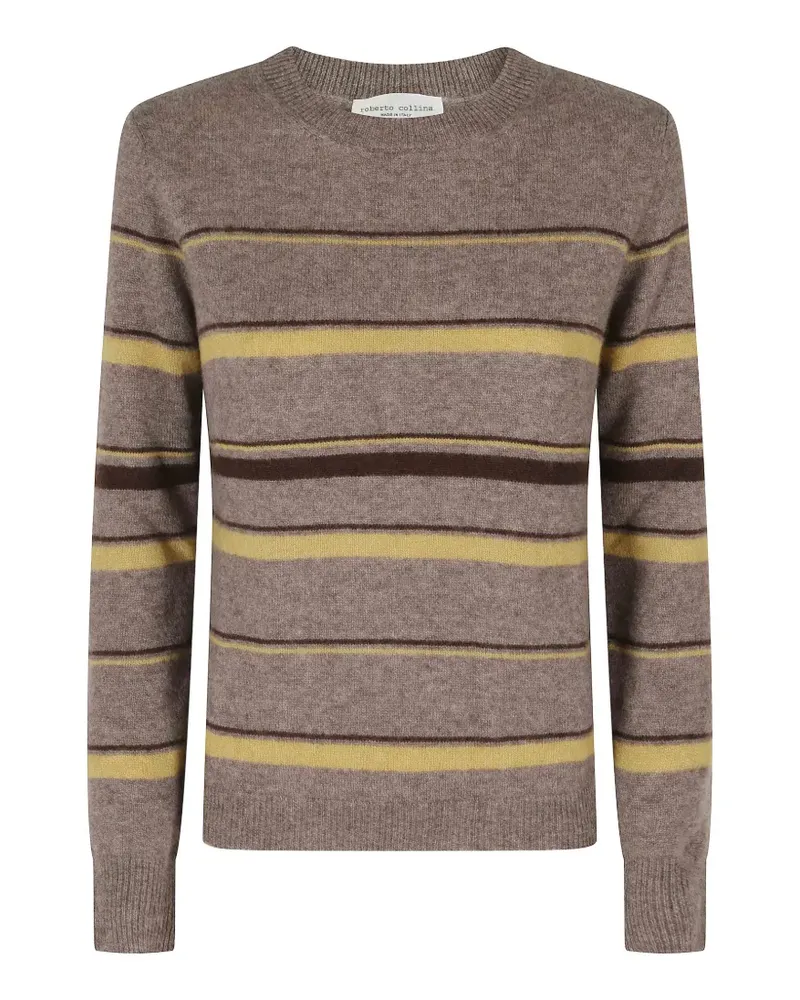 Roberto Collina Gestreifter Pullover - Braun Braun