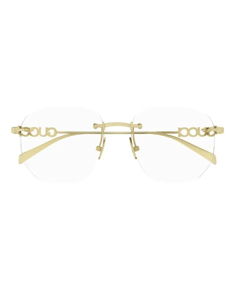 Gucci Brille mit geometrischem Gestell - Gold Gold