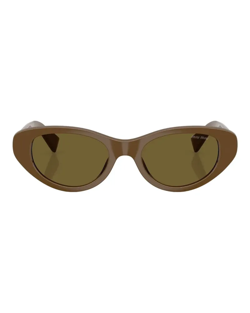 Miu Miu Sonnenbrille mit rundem Gestell - Braun Braun