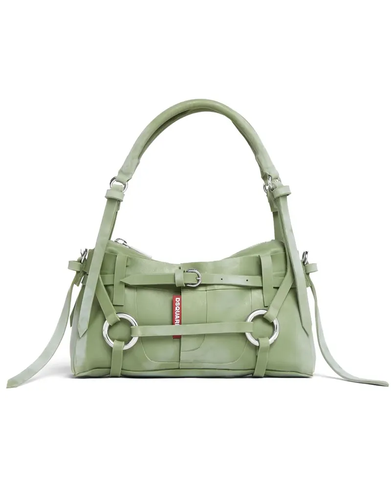Dsquared2 Tote Bag im Gitterdesign - Grün Grün