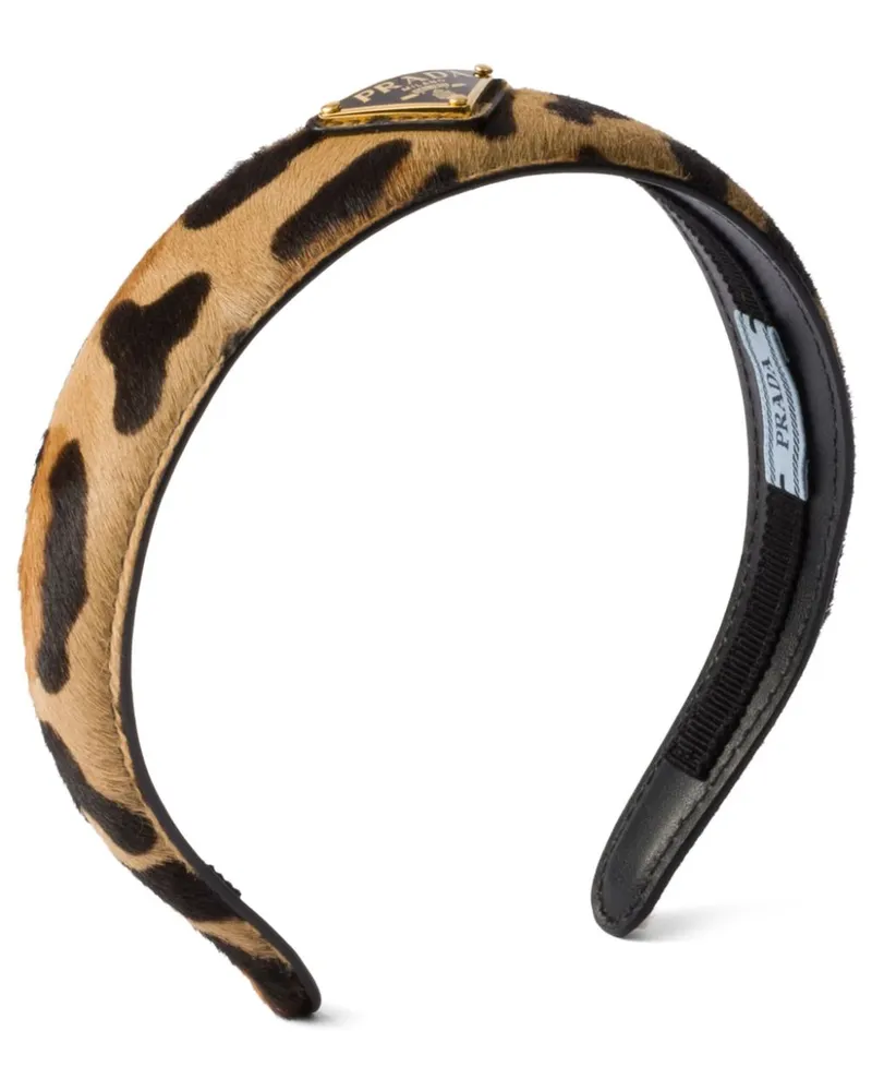 Prada Haarreif mit Print - Braun Braun
