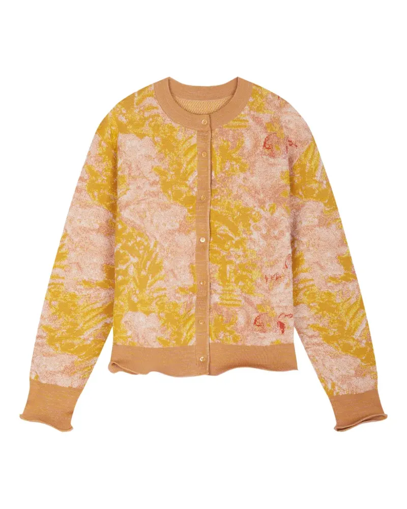 JNBY Cropped-Cardigan mit Jacquardmuster - Gelb Gelb