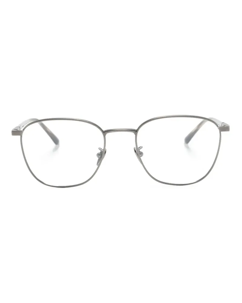 Giorgio Armani Eckige Brille mit Logo-Gravur - Braun Braun