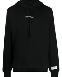 Mostly Heard Rarely Seen Bestickter Hoodie mit Cut-Out Schwarz