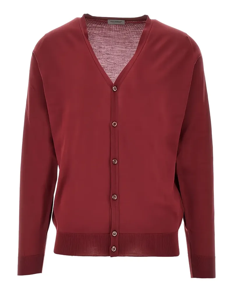 John Smedley Petworth V-neck buttoned cardigan - Rot Rot
