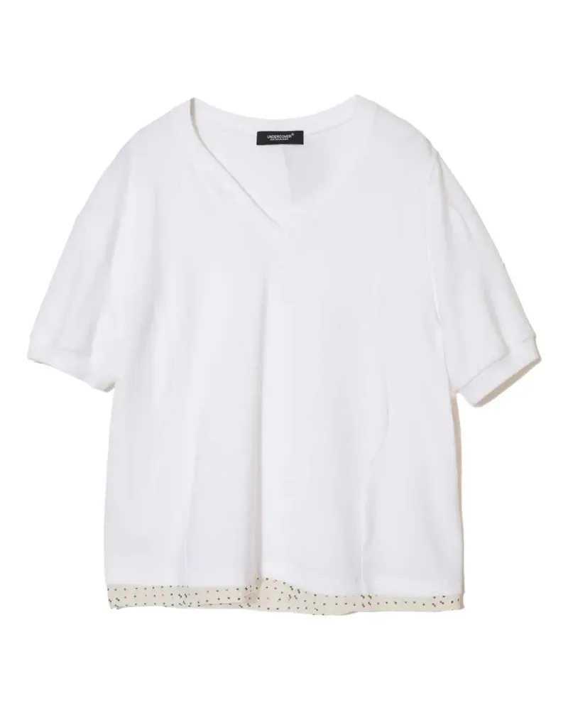 Undercover layered-hem V-neck T-shirt - Weiß Weiß