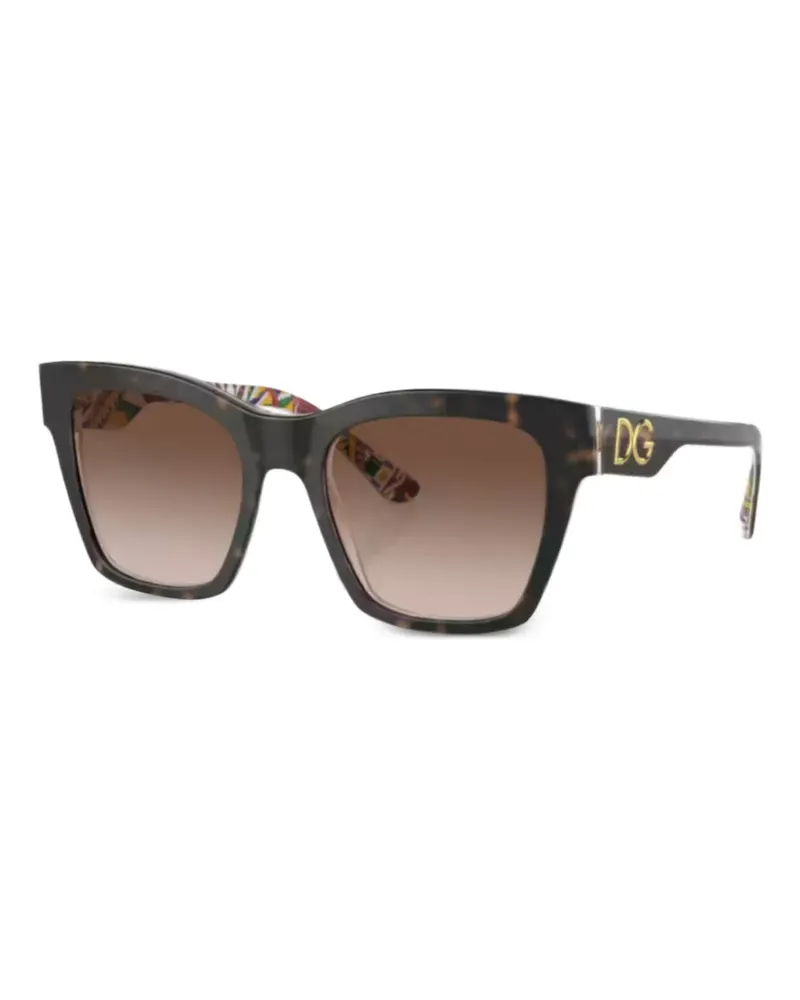 Dolce & Gabbana Geometrische Sonnenbrille - Braun Braun