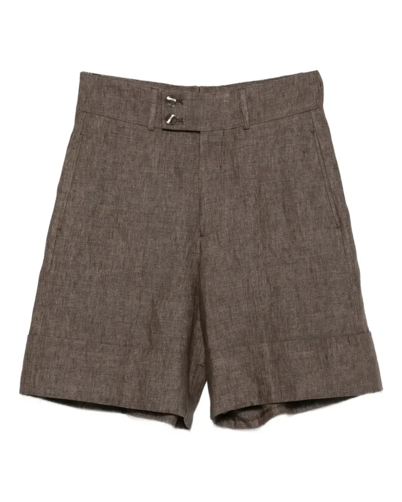 Berwich Nadine double-buttoned turn-up shorts - Braun Braun