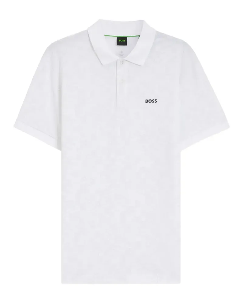 HUGO BOSS Poloshirt mit Logo-Print - Weiß Weiß