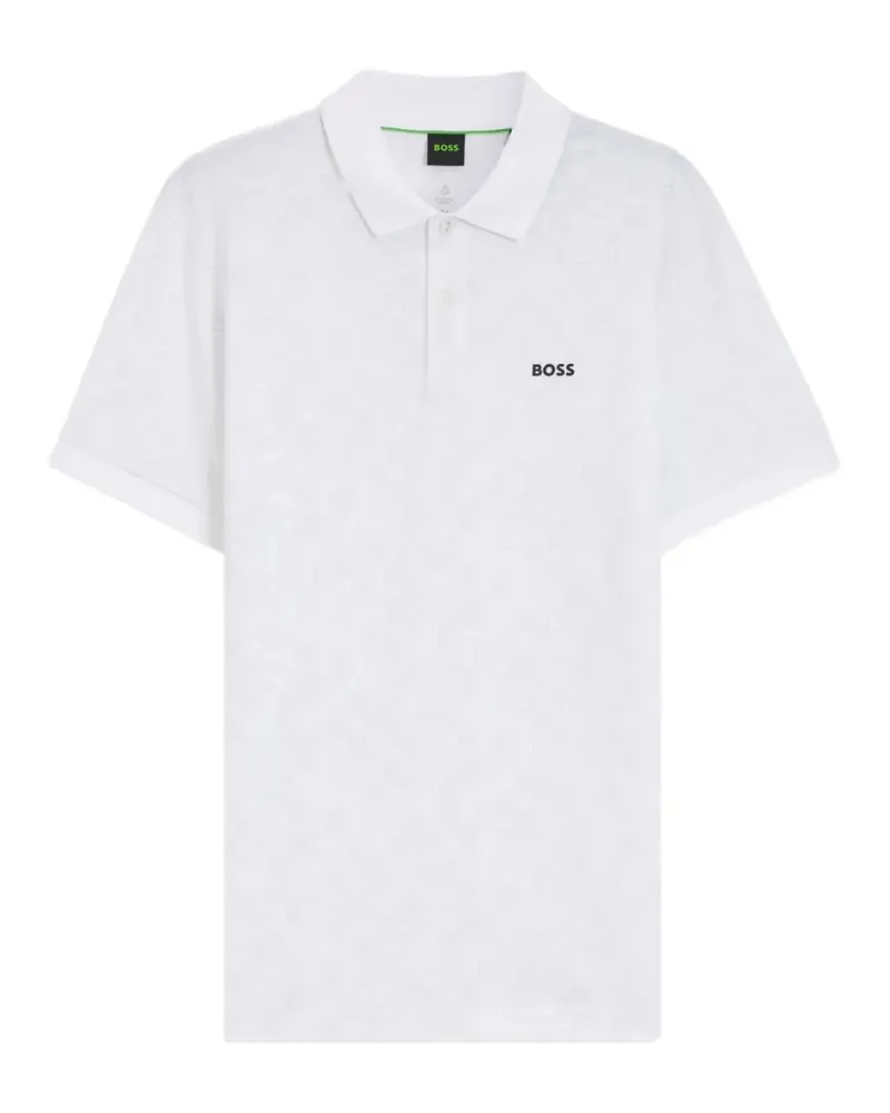 HUGO BOSS Poloshirt mit Logo-Print - Weiß Weiß