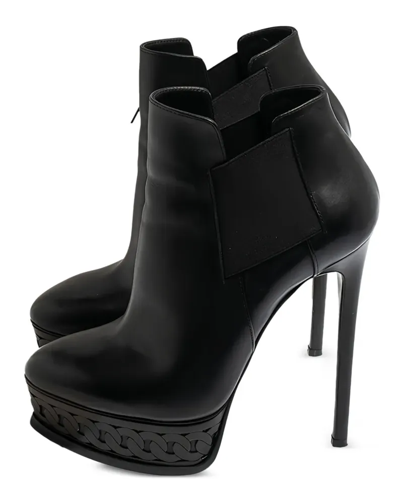 Casadei Stiefel mit Plateausohle - Schwarz Schwarz