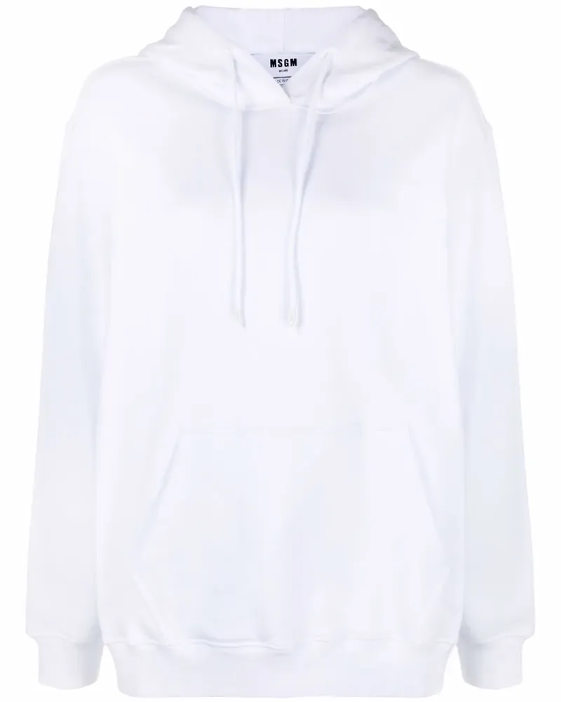MSGM Hoodie mit Kordelzug - Weiß Weiß