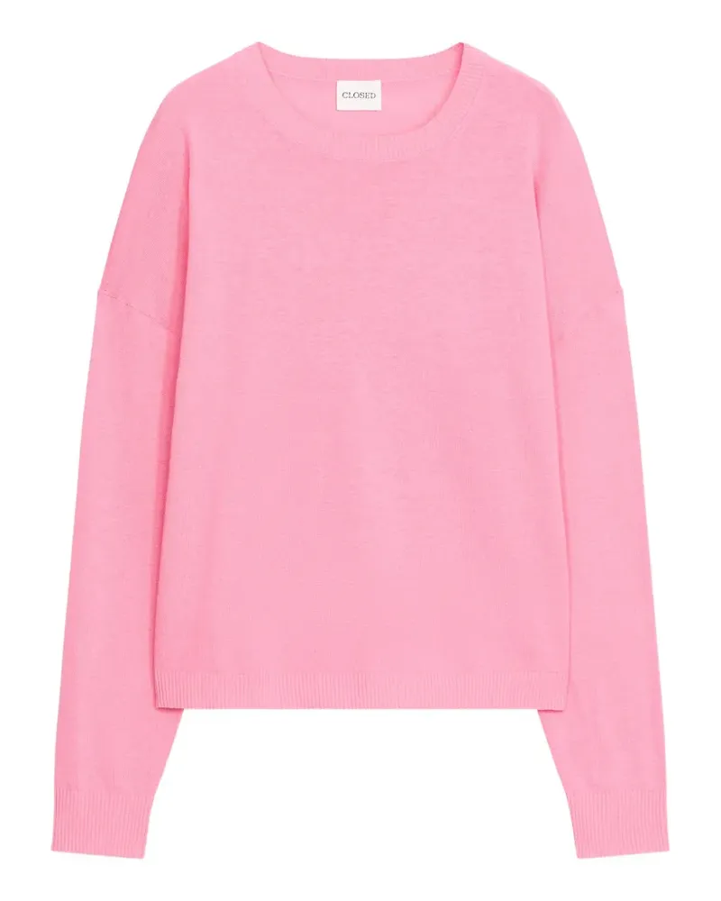 Closed crew neck long-sleeve sweater - Rosa Rosa