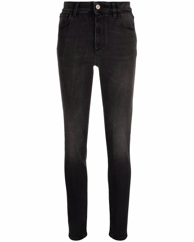 ATTICO Skinny-Jeans mit hohem Bund - Schwarz Schwarz