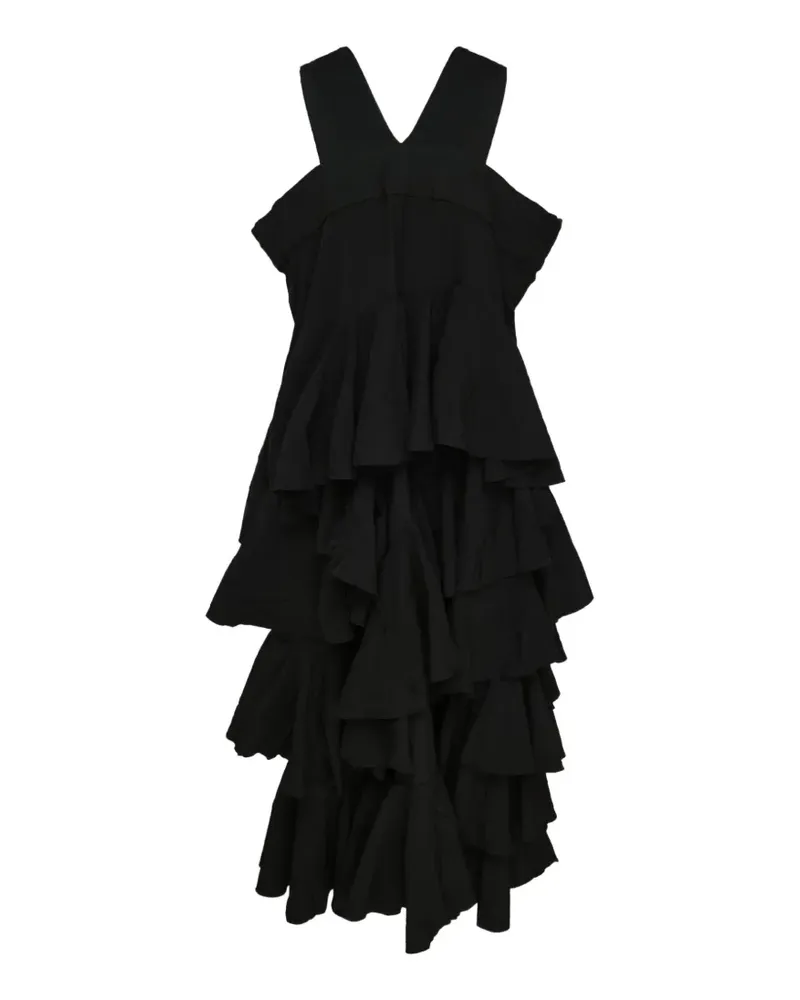 Comme des Garçons ruffled garment-treated pinafore dress - Schwarz Schwarz