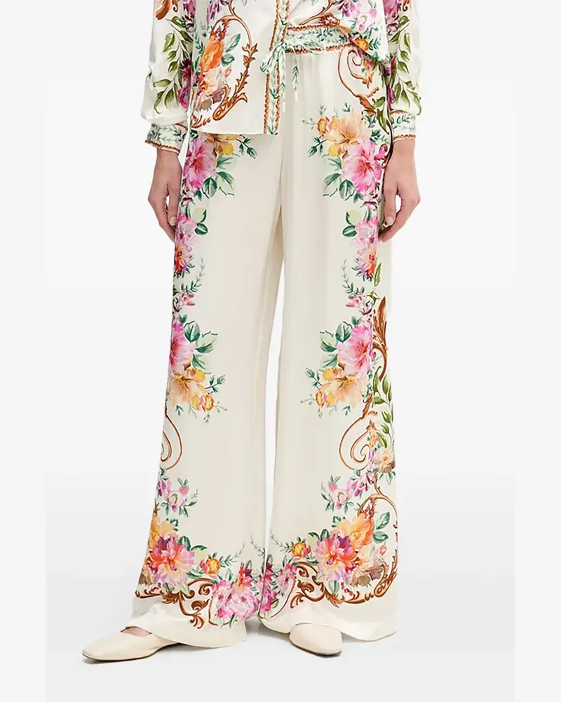 Hale Bob Lyanna Palazzohose mit Blumen - Nude Nude