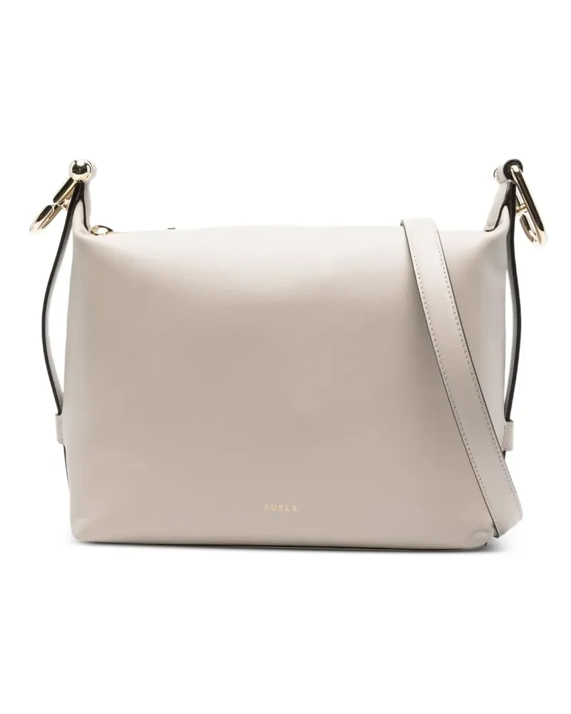 Furla logo-print shoulder bag - Nude Nude