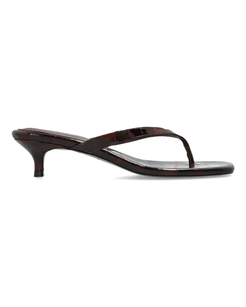 BLACK SUEDE STUDIO Kendal Sandalen mit Kroko-Effekt - Braun Braun