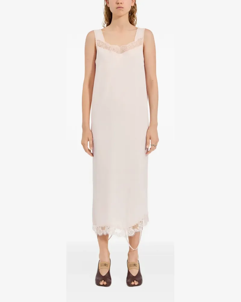 Maison Margiela Midikleid aus Spitze - Rosa Rosa