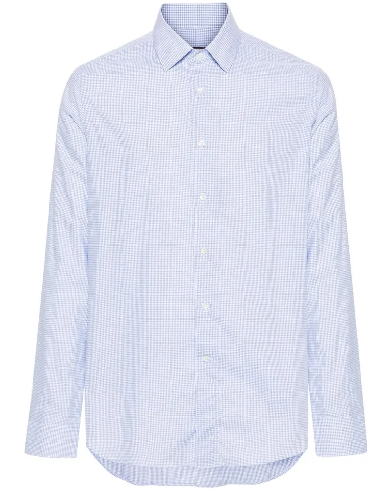 Canali Hemd mit Nadelstreifen - Blau Blau