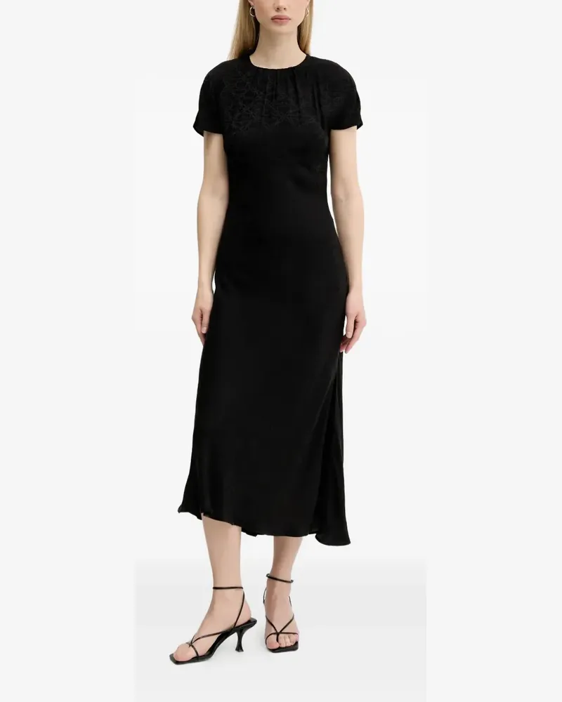 HUGO BOSS Midikleid mit Print - Schwarz Schwarz