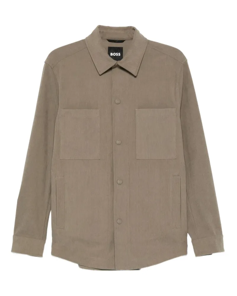 HUGO BOSS Jacke mit aufgesetzten Taschen - Braun Braun