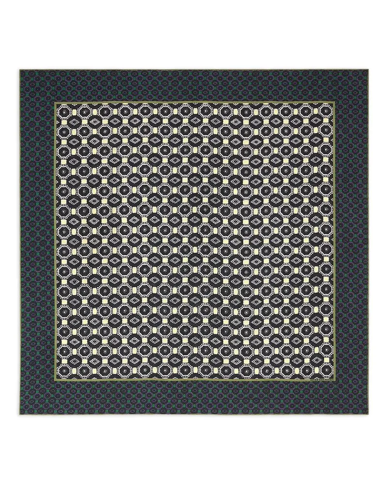 Dries van Noten Geometrisch gemusterter Seidenschal - Gelb Gelb