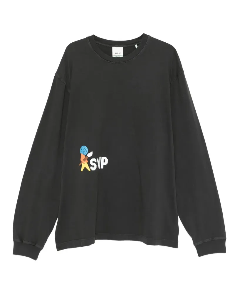 AGOLDE Klassisches Langarmshirt - Grau Grau