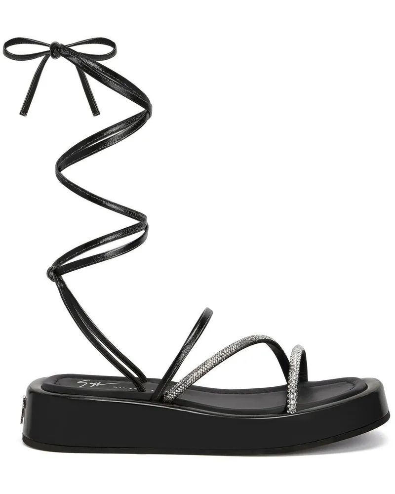 Giuseppe Zanotti Melburne Sandalen mit Schnürung - Schwarz Schwarz