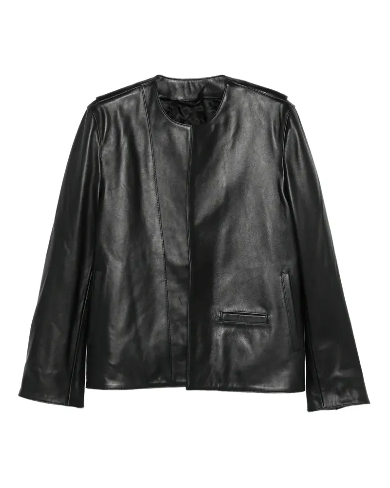 Totême collarless pocket jacket - Schwarz Schwarz