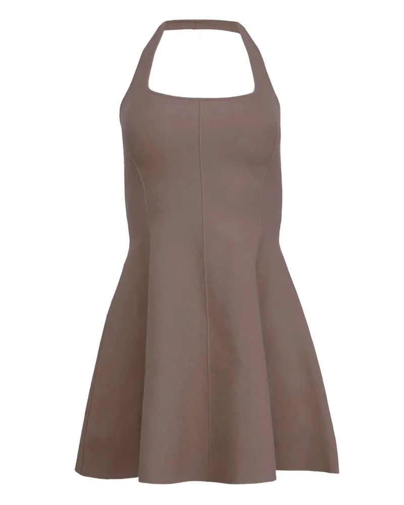 Fleur Du Mal Ausgestelltes Neckholder-Kleid - Grau Grau