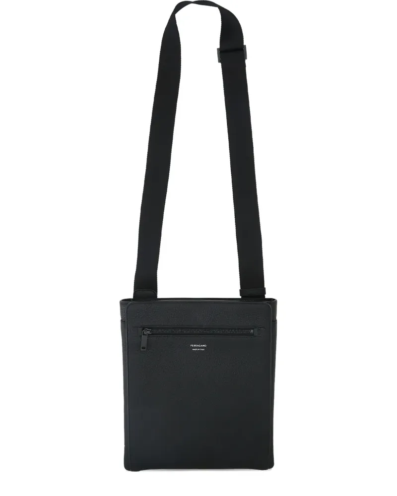 Ferragamo Kuriertasche mit Logo-Print - Schwarz Schwarz