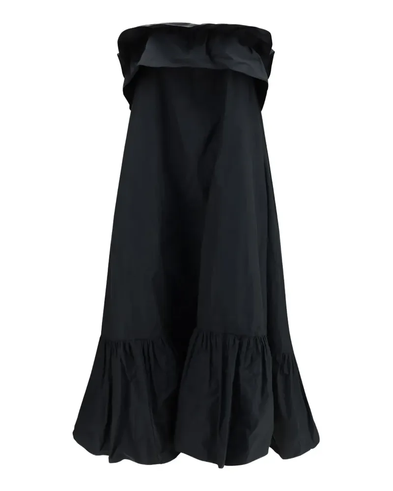 Saint Laurent ruched-bodice technical-canvas maxi dress - Schwarz Schwarz