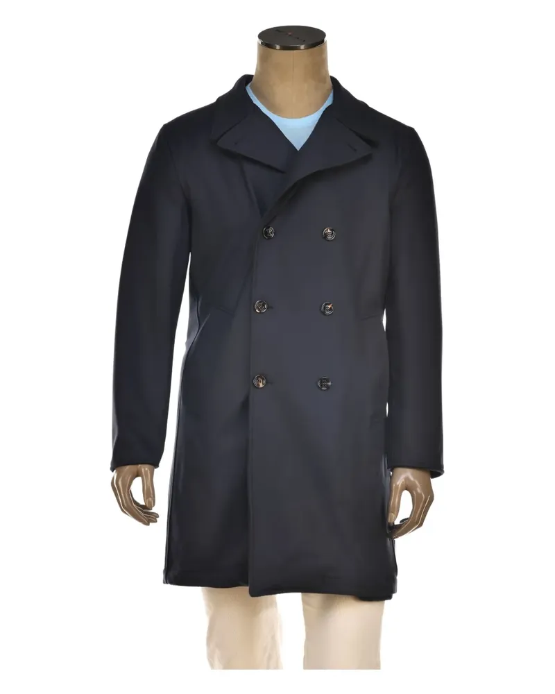 Kiton Wendbarer Mantel - Blau Blau